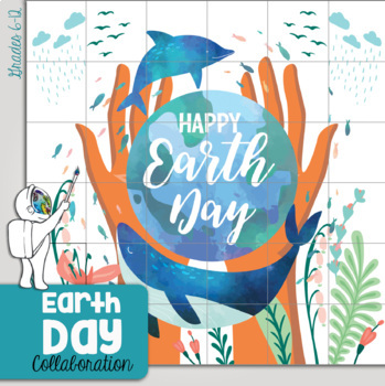 Preview of Earth Day Art: Collaborative Poster: Middle & High School Earth Day Art