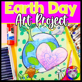 Preview of Earth Day Art Lesson Plan, Earth Artwork for 3rd, 4th, 5th, 6th Grade