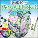 Earth Day Art Lesson, Rhino Art Project Activity for Elementary