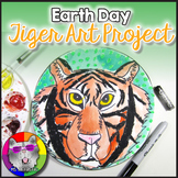 Earth Day Art Lesson, Tiger Art Project Activity for Elementary 