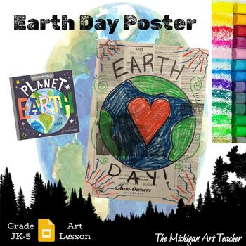 Preview of Earth Day Art Poster Activity Project - Recycled Craft - Earth Day Art Lesson