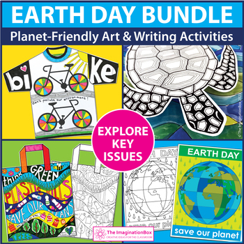 Preview of Earth Day Art and Writing Activities, Earth Day Coloring Pages and Crafts Bundle
