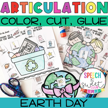 Preview of Earth Day Articulation Activities | Speech Therapy | S, R, L, TH, K, G, and more