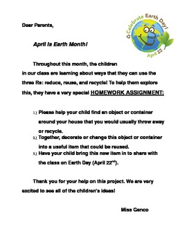 earth day assignment