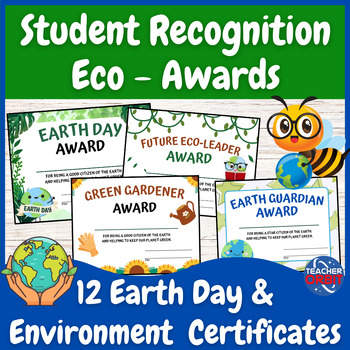 Preview of Environment Themed Awards | Student Recognition | Earth Day End of Year