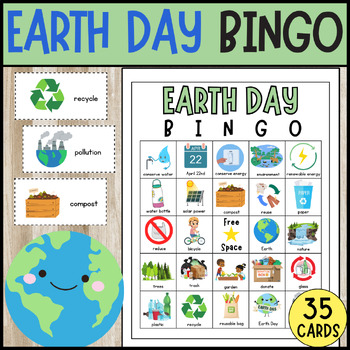 Preview of Earth Day BINGO Game | 35 Different Cards