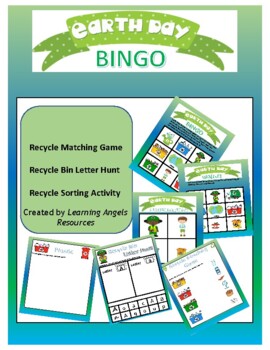 Preview of Earth Day BINGO and Literacy worksheets