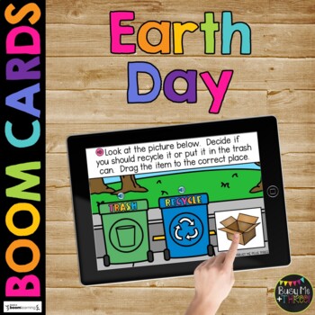 Preview of Earth Day BOOM CARDS™ Distance Learning Reduce l Reuse l Recycle Digital Cards