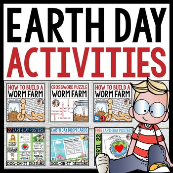 Preview of Earth Day BOOM Cards with Audio Options and Posters Bundle