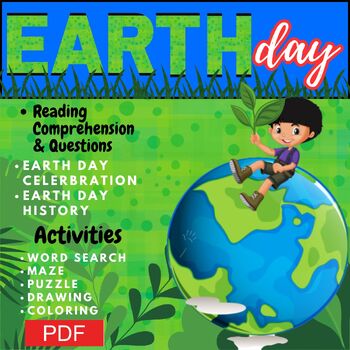 Preview of Earth Day Bundle: Reading Comprehensions, Earth day Activities & Flip Book Craft