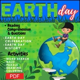 Earth Day Bundle: Reading Comprehensions, Earth day Activi
