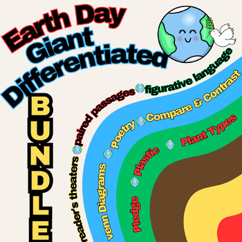 Preview of Earth Day BUNDLE  Paired Passages Multi-level Write Compare Poem differentiate