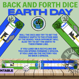 NEW! Earth Day Back and Forth Dice Game (2 pages) Recycle Race