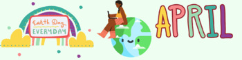Preview of Earth Day Banner w/ Black girl on top of tha world! (Plus microplastics handout)