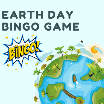 Preview of Earth Day Bingo Game | Cut and Paste Activities Bingo | Earth Day  Activities