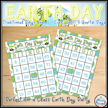 Preview of Earth Day Bingo Party Game 50 Unique Bingo Cards {Printable & Digital Resource}