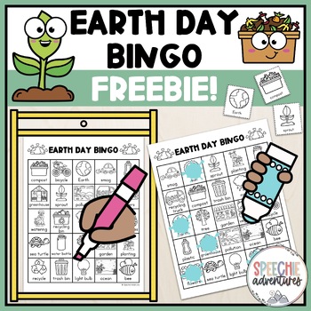 Preview of Free Earth Day Bingo Cards with Earth Day Vocabulary