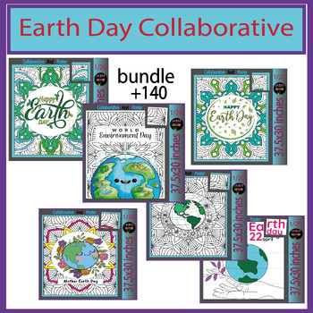 Preview of Earth Day Activities - Collaborative Poster and Bulletin Board Project Bundle