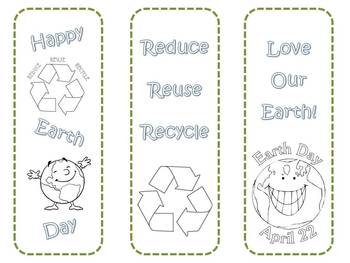 earth day bookmarks by klever kiddos teachers pay teachers