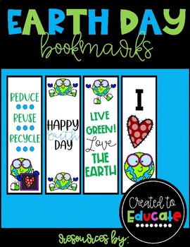 Preview of Earth Day Bookmarks