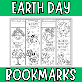 Earth Day Bookmarks to Color |  Earth Day Coloring Bookmarks