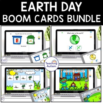 Preview of Earth Day Boom Cards Bundle | Online Learning