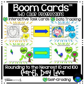 Preview of Earth Day Boom Cards™ Love Rounding Color Progressions