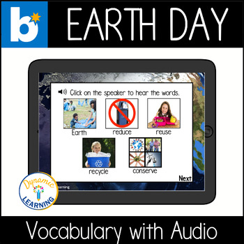 Preview of Earth Day Boom Cards Vocabulary Phonics