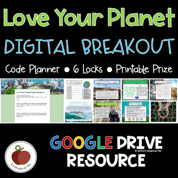 Preview of Earth Day Breakout - Conservation Digital Escape Room - Recycling - Environment