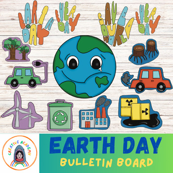 Preview of Earth Day Bulletin Board, Earth Day Decor, Earth Day Clip Art for April