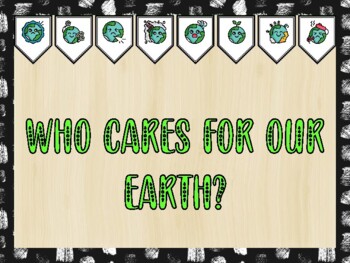 Preview of Earth Day Bulletin Board Kit & Door Décor, WHO CARES FOR OUR EARTH?