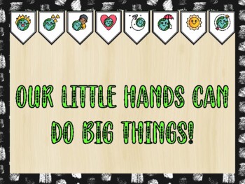 Preview of Earth Day Bulletin Board Kit & Door Décor, OUR LITTLE HANDS CAN DO BIG THINGS