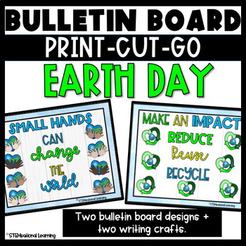 Preview of Earth Day Spring Bulletin Board Kit Writing Activities Craft | Door Decor