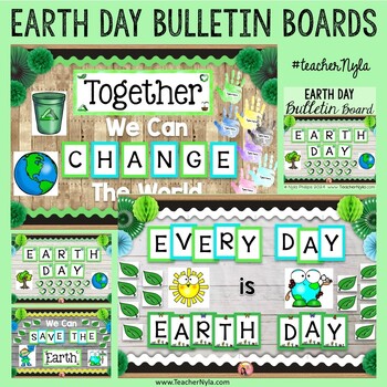 Preview of Earth Day Bulletin Boards Bundle for Schools