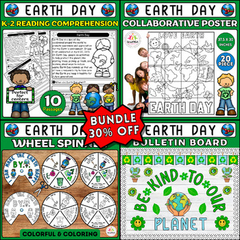 Preview of Earth Day Bundle: Crafts, Activities, Reading Passages & Bulletin Boards