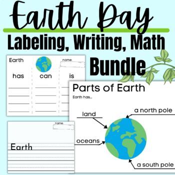 Preview of Earth Day Bundle - Labeling the Earth, Plant Life Cycle, Plant Ten Frame Math