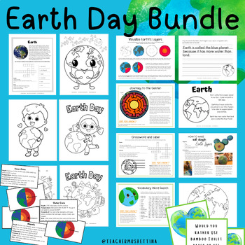Preview of Earth Day Bundle Packet with Printable and Internet Activities