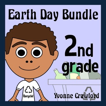 Preview of Earth Day Bundle for Second Grade | Math and Literacy Skills Review