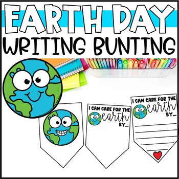 Preview of Earth Day Bunting Banner | Earth Day Writing Activity