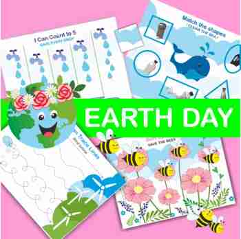 Preview of Earth Day Busy Book for Toddler, Earth Day Activities, Busy Book Printable