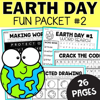 Preview of Earth Day Busy Packet  - Fun March Morning Work for 2nd and 3rd Grade Worksheets