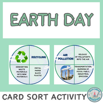 Preview of Earth Day CARD SORT ACTIVITY