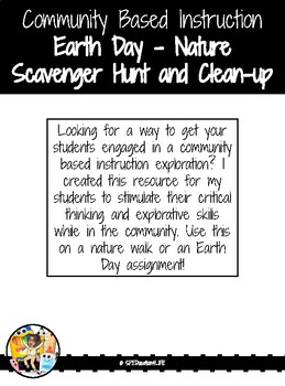 Preview of Earth Day - CBI Trip Scavenger Hunt and Service Learning Project