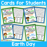 Earth Day Cards for Students - Editable in color & black a