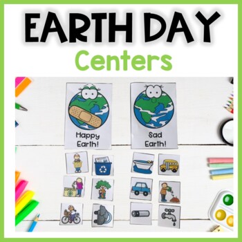 Preview of Earth Day Centers about recycling, composting and pollution