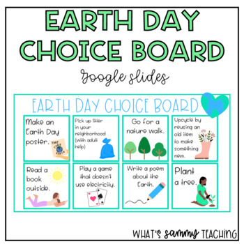 Preview of Earth Day Choice Board 
