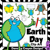 Earth Day Clip Art - Cartoon Character Planet Earth
