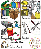 Earth Day Clip Art – Reuse, Reduce, Recycle, Repair