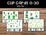 Earth Day Clip Cards 0-20