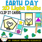 Earth Day Clip It Cards - 2D Shape Light Bulb - Foundation